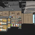 Modern Supermarket General Merchandise Area With Well Organized Shelves And Diverse Products