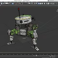 Robot Attack Robot Intelligent Robot Science Fiction Robot Future High-tech Low Face Number Low Model Simple Model Film and Television Level Super Realism 3d model