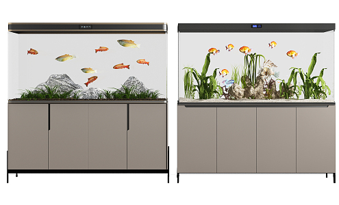 Modern fish tank 3d model