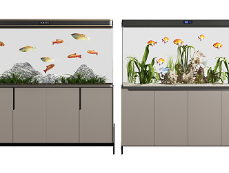 Modern fish tank 3d model