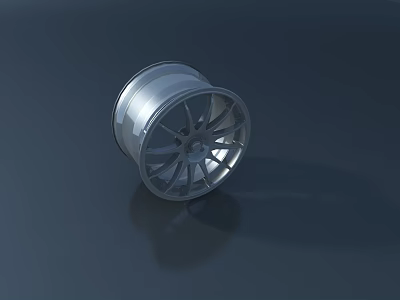 Car Wheel Rim With Silver Alloy Spoke Design For Modern Automotive Use 3d model