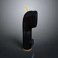 Black Handheld Equipment With Yellow Accents And Ergonomic Design Sensor Port