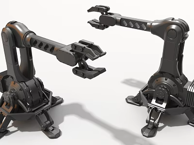 High Precision Industrial Robotic Arms for Automated Manufacturing Equipment Systems 3d model