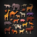 Colorful Animal Silhouettes Wall Decor With Various Wild Animals And Vibrant Colors For Home