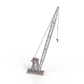 Construction Tower Crane With Metal Frame Structure And Lifting Hook