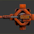 Red Industrial Robotic Arm Equipment With Rotating Base And Mechanical Joints