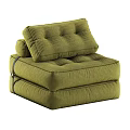 Modern Single Sofa With Textured Fabric Tufted Backrest And Comfortable Seating 3d model