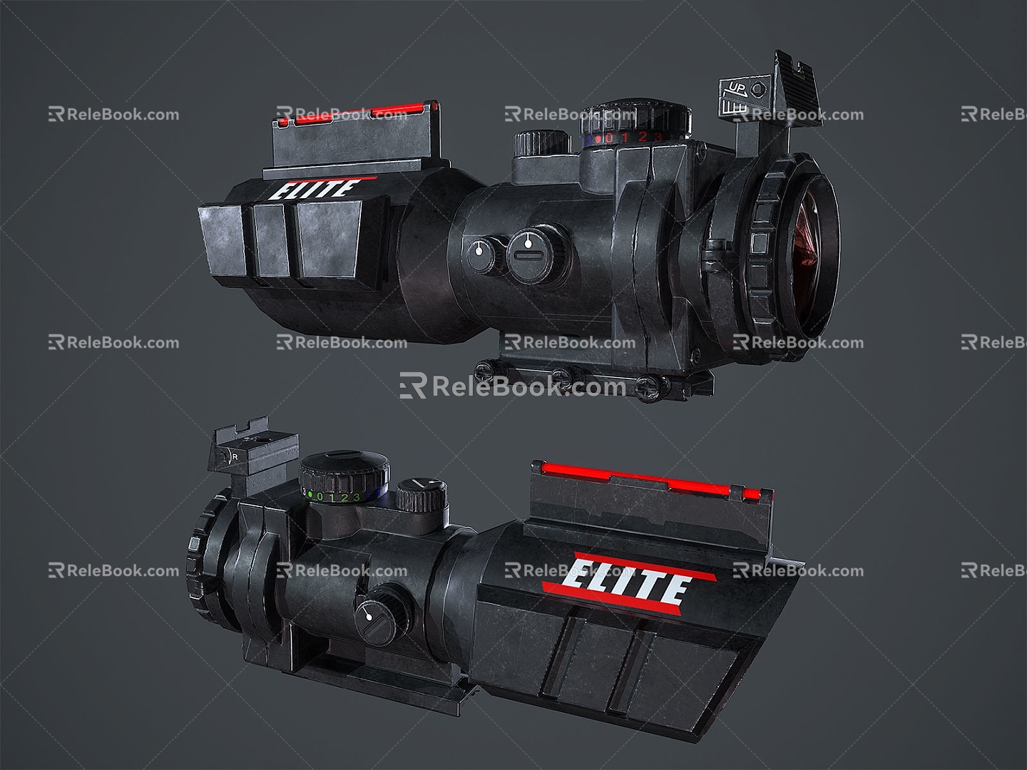 Gun sight parts equipment gun weapon sniper gun sight sight sight 3d model