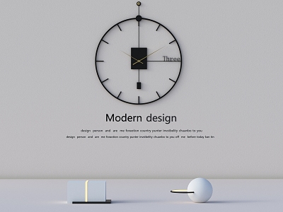 Simple Wall Clock 3d model