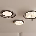 wood grain ceiling lamp cloud cream ceiling lamp 3d model