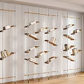 Modern Bookshelf Acrylic Bookshelf 3d model