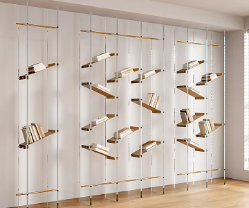 Modern Bookshelf Acrylic Bookshelf 3d model