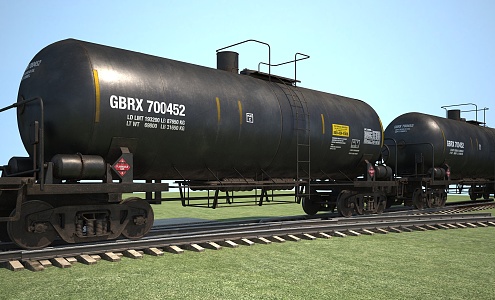 INDUSTRIAL LOFT TRAIN OIL TANK TRAIN 3d model