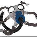Medical Respirator Device With Clear Lenses Adjustable Straps And Flexible Hose