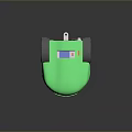 Smart Modern Green Computerized Robot Vacuum With Wheels And Design