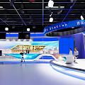ZYTV News Studio Broadcast Setup With Presenters And Multiple Screens Showing News Content