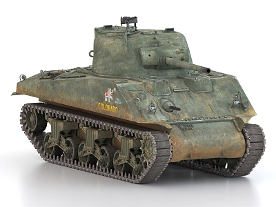 World War II tank M4A2 tank Sherman tank 3d model