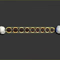 Hanging Wooden Xylophone With Orange Bars Decorative Balls And Colorful Patterns