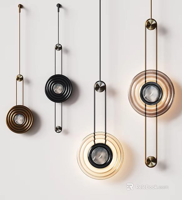Modern Design Wall Lamps With Various Styles For Home Interior Decor 3d model 