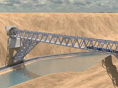 modern steel frame bridge 3d model modern steel frame bridge 3d model