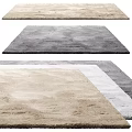 Soft Textured Square Rugs In Gray Beige White Tones For Modern Home Decor