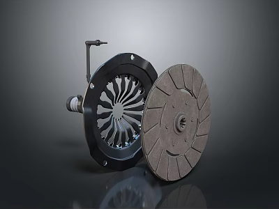 High Quality Tire Components With Metal Disc And Friction Material Structure 3d model