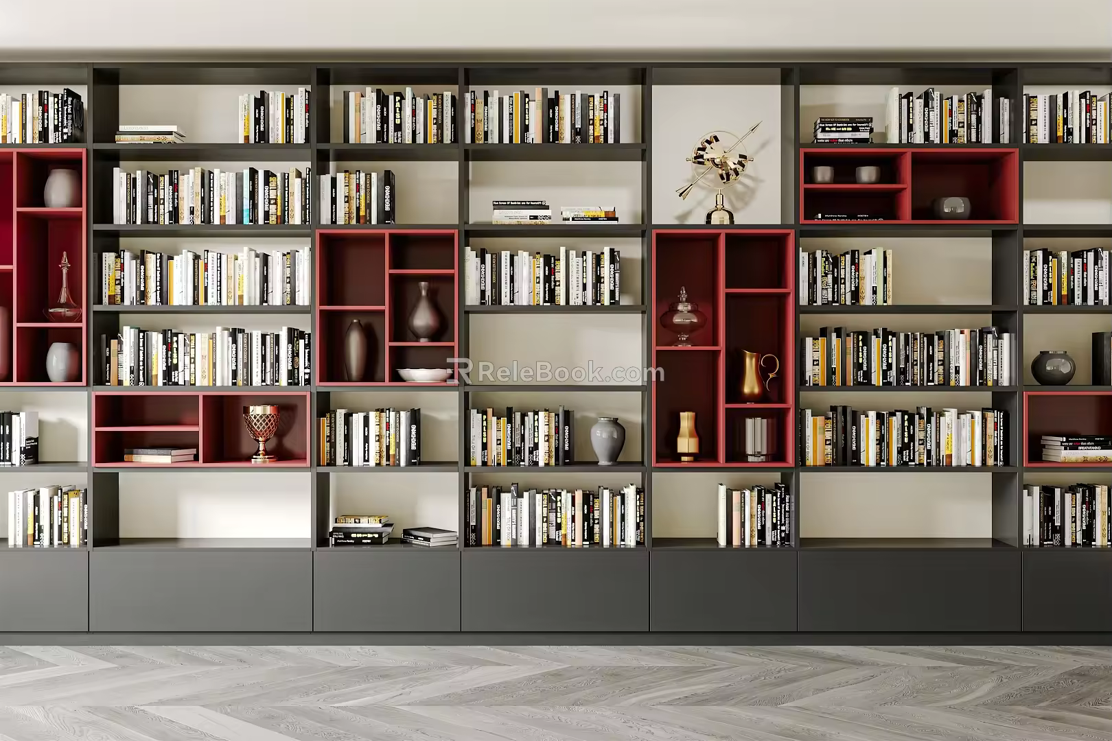 Modern bookcase combination 3d model
