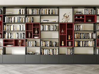 Modern bookcase combination 3d model