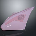 Pink Cosmic Spacecraft Design Featuring Streamlined Shape Mesh Structures And Lightyears Text
