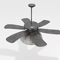 Modern Air Conditioning Fan With Multiple Metal Blades And Sleek Design