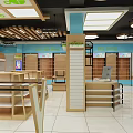 Kids Furniture Store Interior Design With Display Shelves Cashier Counter And Modern Lighting