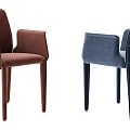 Modern Upholstered Dining Chairs In Multiple Colors For Stylish Dining Spaces 3d model