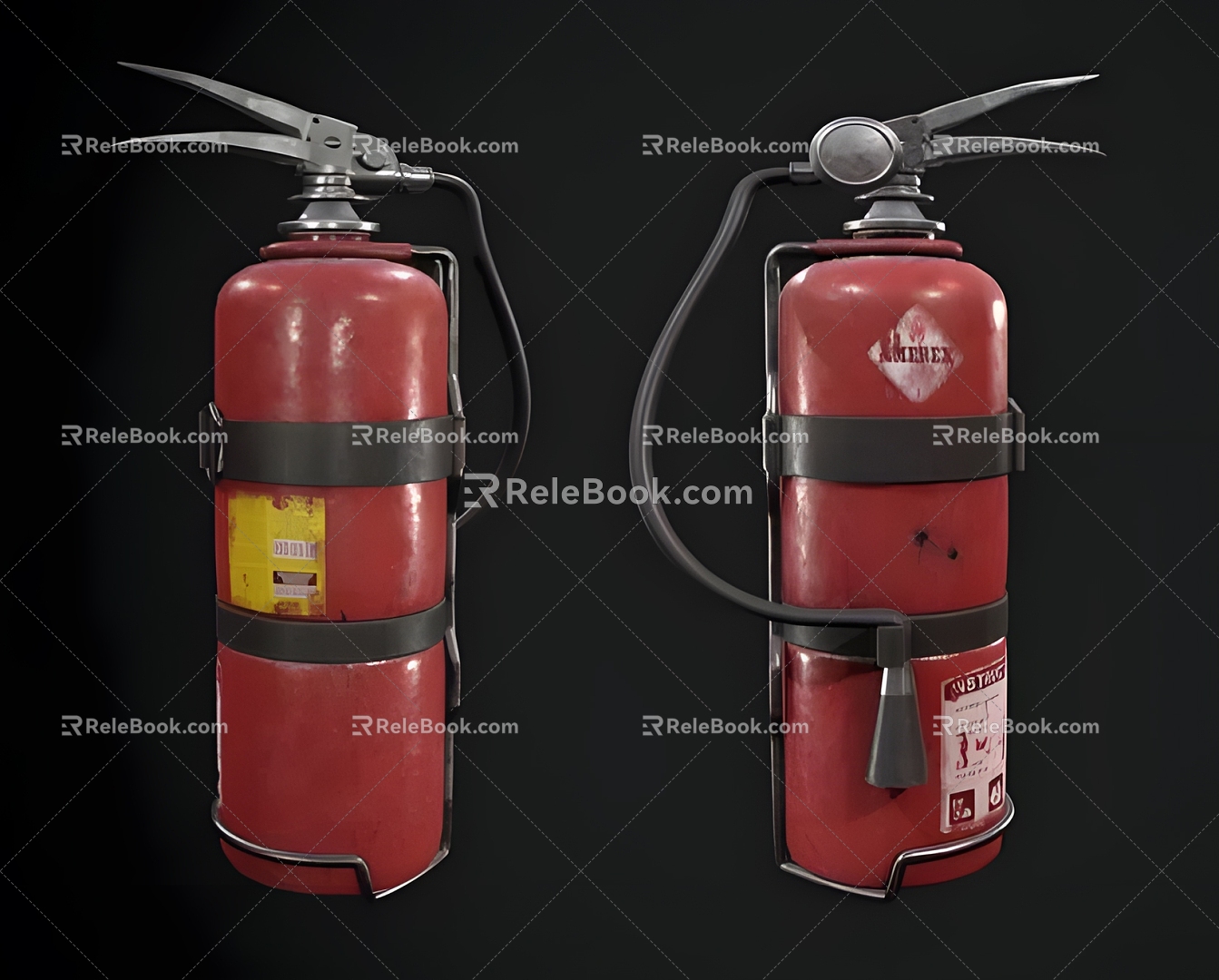 Modern Fire Extinguisher Modern Realistic Equipment Fire Extinguisher Fire Fighting Old 3d model