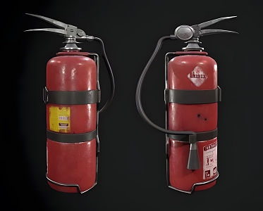 Modern Fire Extinguisher Modern Realistic Equipment Fire Extinguisher Fire Fighting Old 3d model