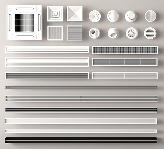 Modern air conditioning outlet 3d model