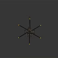 Military Style Helicopter With Multi Rotors Yellow Tipped Blades And Cockpit Details