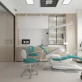 Modern Hospital Outpatient Clinic Lobby With Arched Doorway Large Window Wooden Decor Green Chair