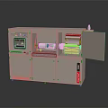 Industrial Equipment With Control Panel Display Screen Open Door And Cabinet Structure