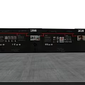 Chronological Timeline Display Wall With Photos Information Panels From 1998 To 2019