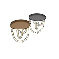 Modern Ceiling Lights With Gold And Black Base Transparent Decorative Elements 3d model