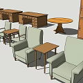3D Furniture Design Collection Including Bed Desk Sofa Cabinet And Chair