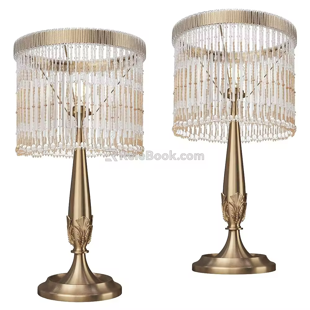 Table lamp lighting lamp decorative lamp crystal table lamp 3d model