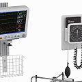 Advanced Hospital Medical Bed With Integrated Monitor IV Stand And Control Panel