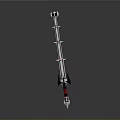 Space Rocket Model With Multistage Design Silver Body Red Accents And Vertical Standing
