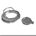 Industrial Metal Ring Components With Large Ring Handle And Small Cover Lid Design