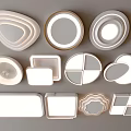 Ceiling lamp square ceiling lamp round ceiling lamp geometric ultra-thin bedroom living room simple 3d model