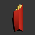 Crispy French Fries in Red Box With Yellow Smiley Face Design