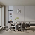 Modern table combination 3d model