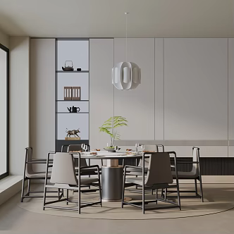 Modern table combination 3d model