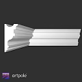 White Layered Ornamental Architectural Component For Interior Decorative Trim